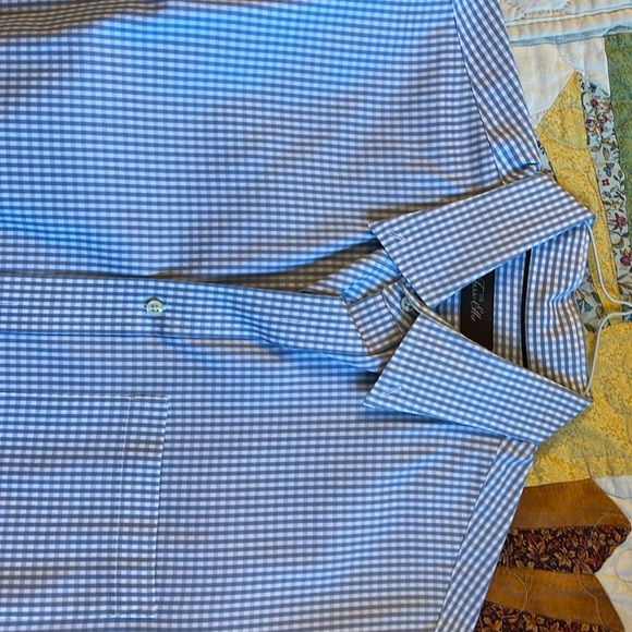 Tasso Elba gingham shirt, medium, like new - Picture 1 of 3